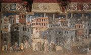 Ambrogio Lorenzetti Effects of Good Government in the City Sweden oil painting artist